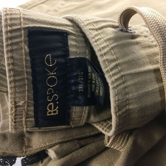 BE.SPOKE CASUAL ZIP BOTTOM KHAKI JOGGERS MENS SIZE 2XL - Picture 4 of 4
